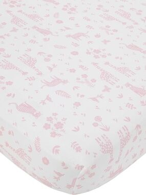 Carter's Pretty Giraffes Super Soft Fitted Crib Sheet Bedding